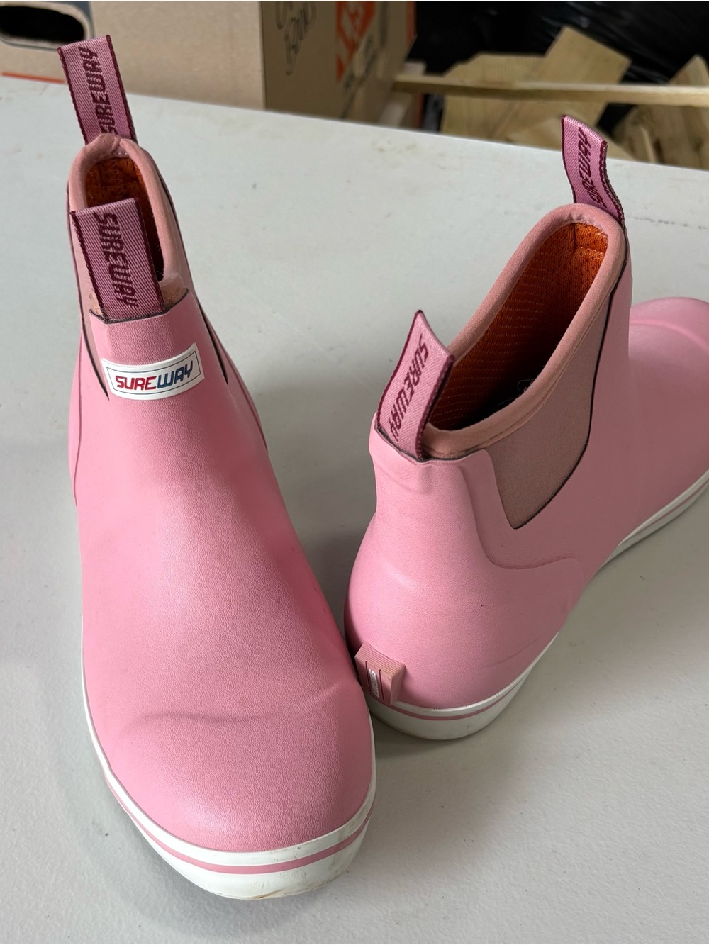 Sureway Pink Slip-On Rain Boots